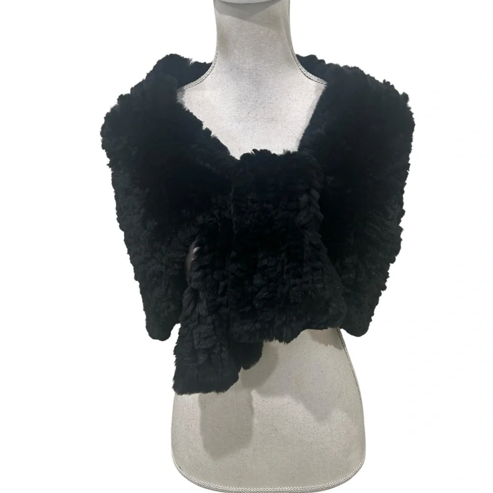 Unbranded Black Faux Fur Wrap scarf multiple versatile one size